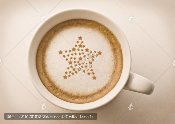 圣誕星拿鐵咖啡藝術(shù)
