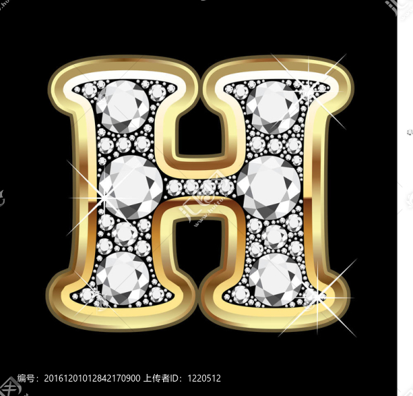 H的黃金和鉆石珠寶
