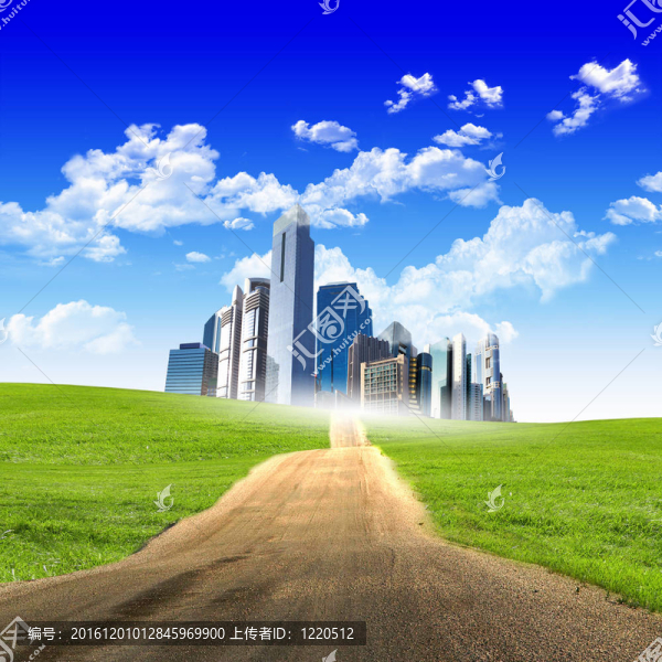自然景觀包圍的現(xiàn)代城市
