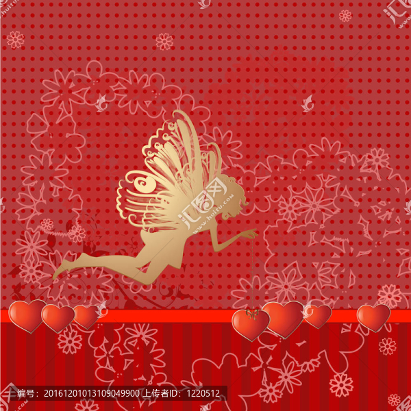 紅色復(fù)古情人節(jié)
