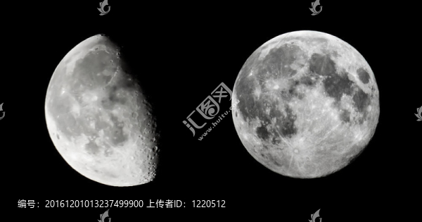 月亮在夜空中的特寫