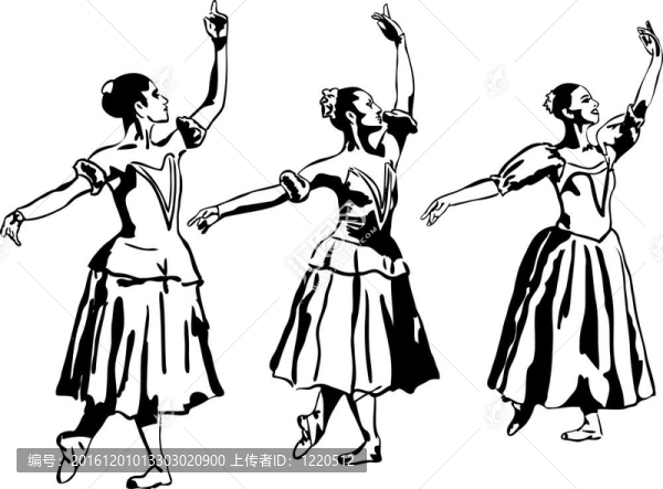 女孩的芭蕾舞演員，站在一個(gè)姿勢(shì)