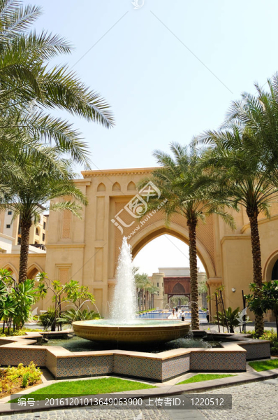 迪拜市中心的阿拉伯風(fēng)格酒店；UAE