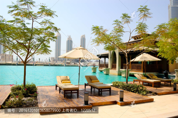 迪拜市中心的酒店娛樂區(qū)；UAE
