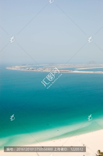 在棕櫚人工島朱美觀；迪拜；UAE