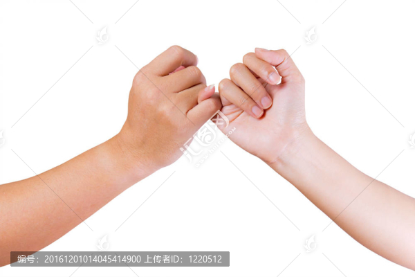 男人和女人握手分離
