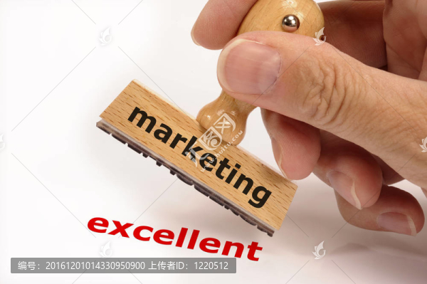 標(biāo)有市場(chǎng)營(yíng)銷的橡皮圖章及其復(fù)制品