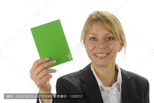 微笑商業(yè)婦女積極綠卡