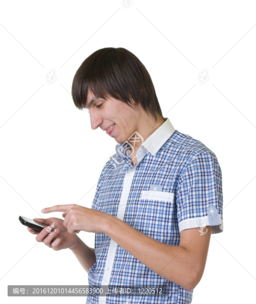 年輕人接電話