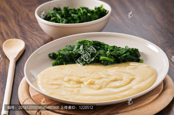 蠶豆醬菠菜。