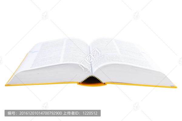 白色背景上的開放式書