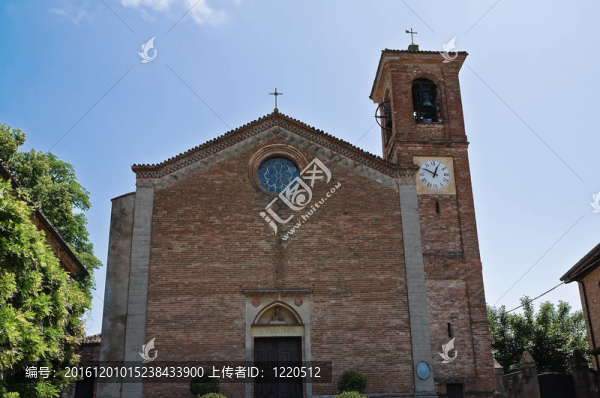 圣馬蒂諾教堂。Rivalta。Emilia,Romagna。意大利.