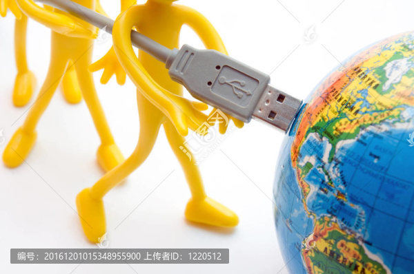 USB插頭到地球。概念的
