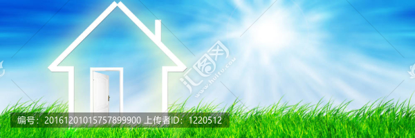 綠色草地的新家園想象