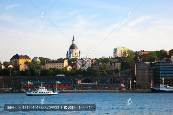 斯德哥爾摩；瑞典歐洲。濱水風(fēng)景