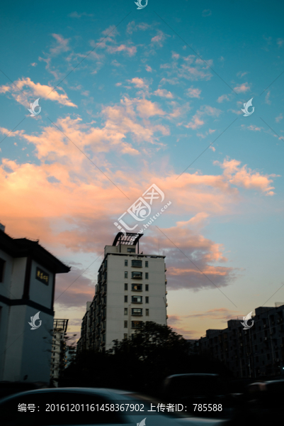 城市晚霞