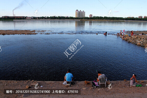 黑龍江,黑河,垂釣,釣魚,江水