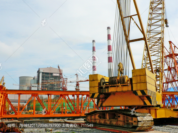 發(fā)電廠建設(shè)工地,,起重設(shè)備
