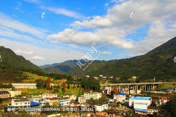 藍(lán)天白云,高速路,高架橋,工業(yè)