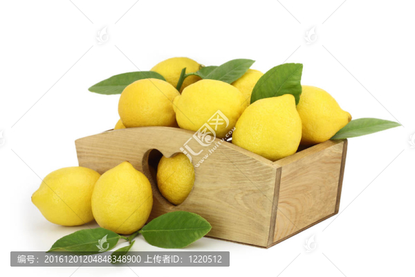 裝滿檸檬的木箱盒