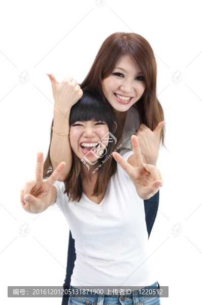 亞洲女性在一起玩的快樂(lè)。