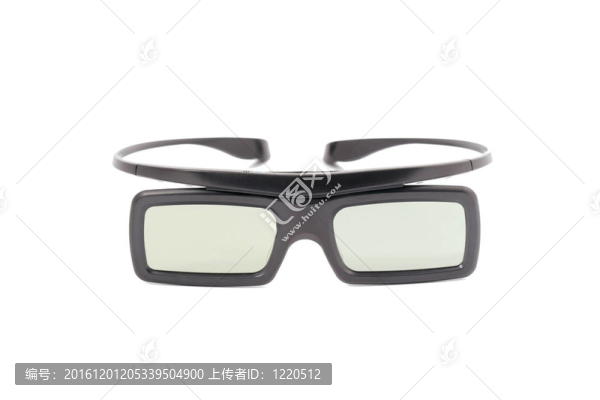 白色背景上的3D眼鏡