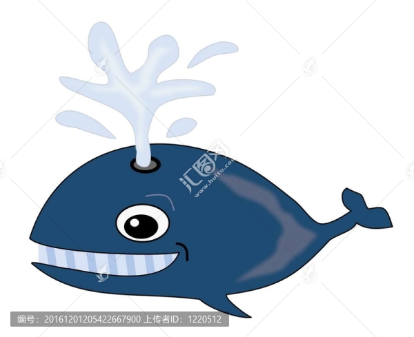 鯨魚噴著水