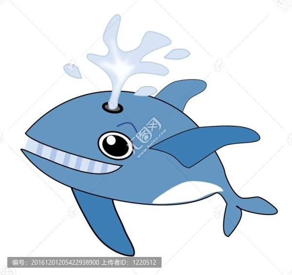 鯨魚噴著水