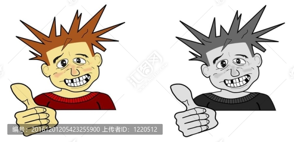 少年男孩；頭發(fā)；滑稽動(dòng)作