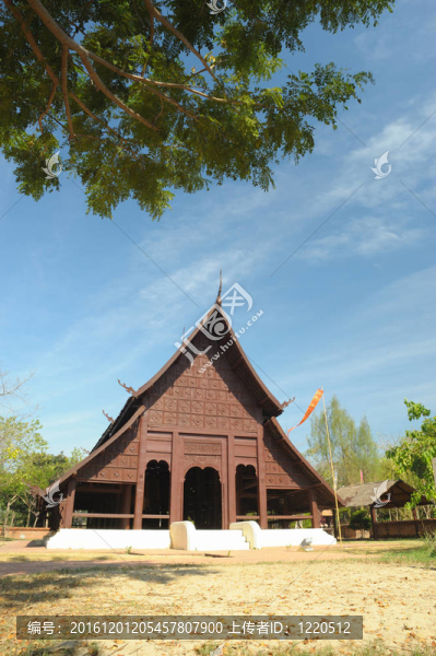 在Luang,Pra,Bang的佛心寺；Laos。