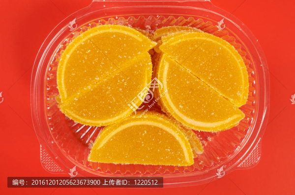 以檸檬片形式的水果糖果