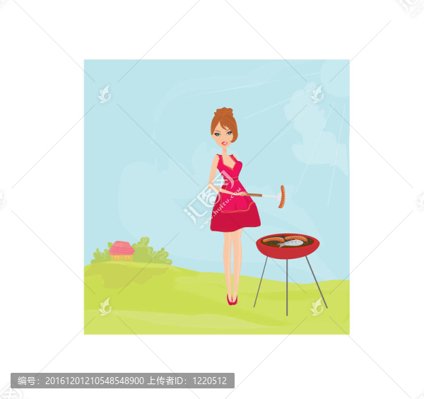 在燒烤爐上做飯
