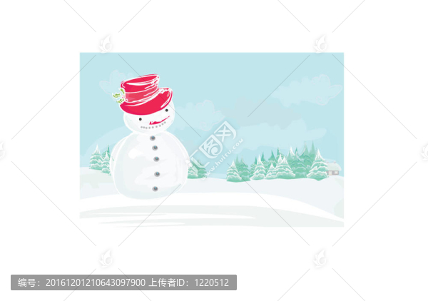 快樂的雪人卡