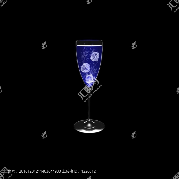 酒玻璃與黑色隔離