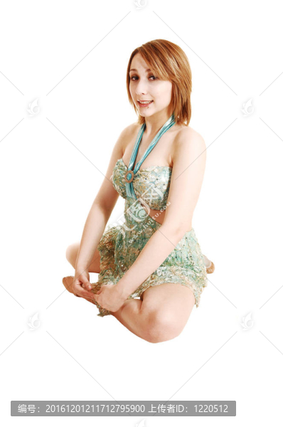 芭蕾女孩坐。