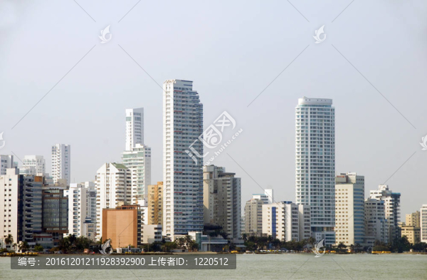 高層建筑Bocagrande海灘卡塔赫納哥倫比亞南