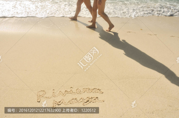 Riviera,Maya寫在沙上的Beach