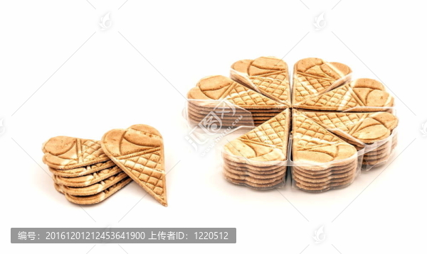 小晶片冰淇淋筒群
