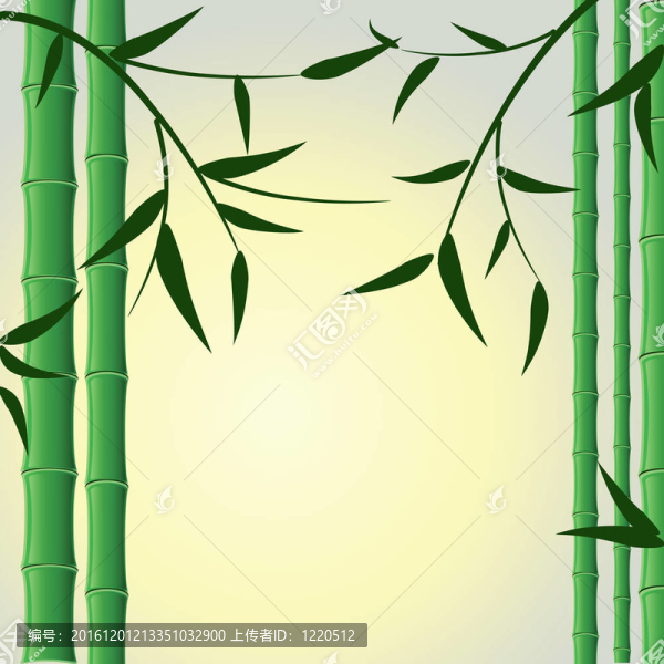 帶葉的竹稈