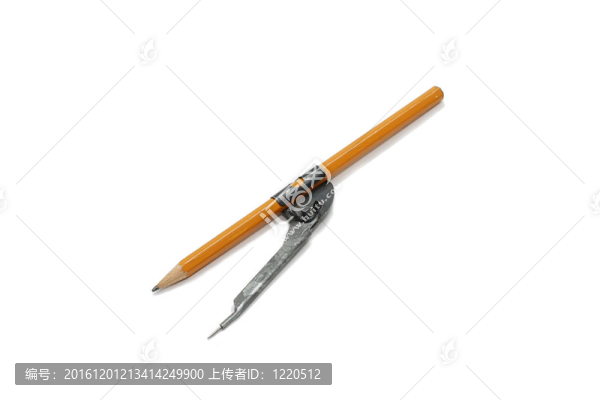 指南針的鉛筆