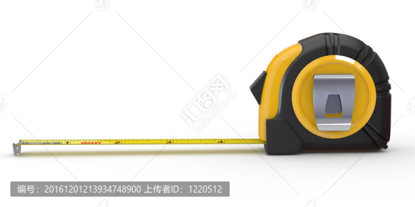 工具.在白色背景上測量磁帶