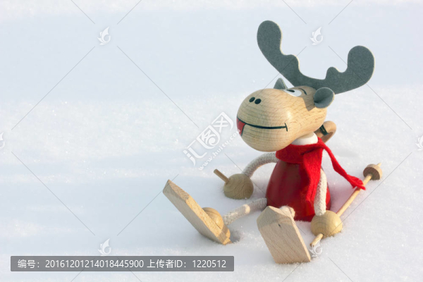 雪中的圣誕鹿