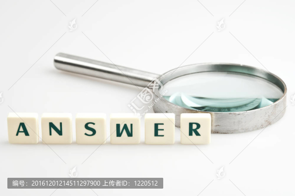 回答字和放大鏡
