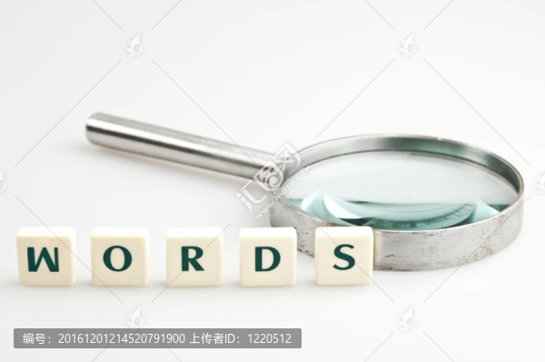 單詞和放大鏡