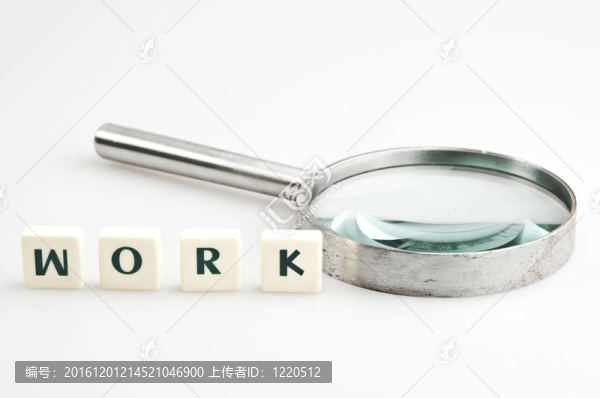 工作字和放大鏡