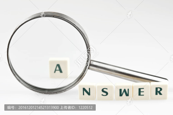 回答字和放大鏡