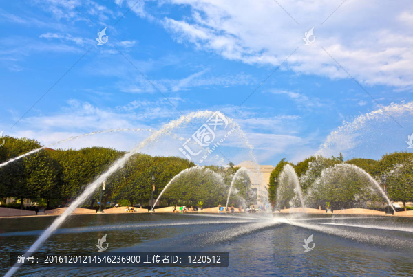 藝術(shù)國家美術(shù)館雕塑園的美麗噴泉