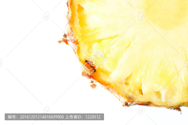 白色背景上的菠蘿抽象紋理