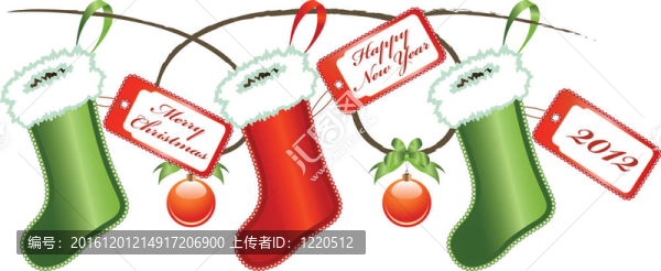 帶標(biāo)簽的圣誕襪
