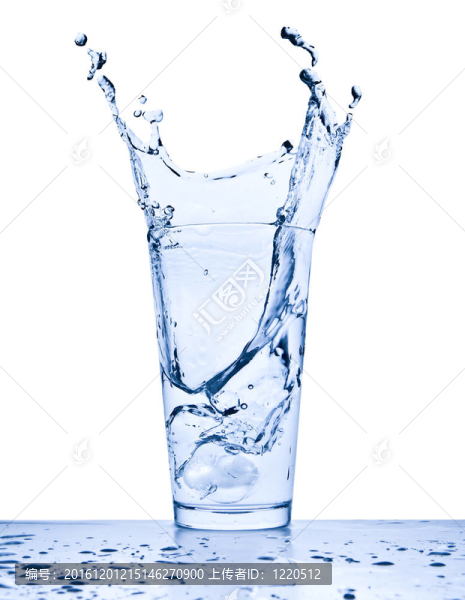 水濺在玻璃上